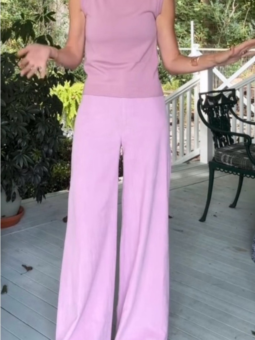 Wide-Leg Pants - Lilac - Picture 2 of 8